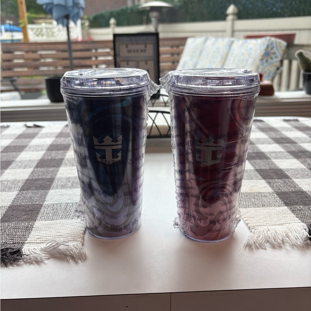 Royal Caribbean Blue and Red Travel Tumblers